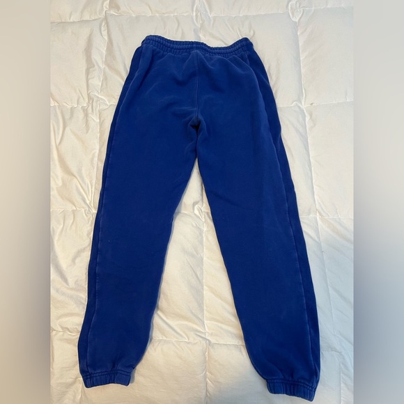 Aritzia TNA Sweatfleece Cobalt Blue Sweatpants Boyfriend Fit Size XXS - Picture 3 of 5